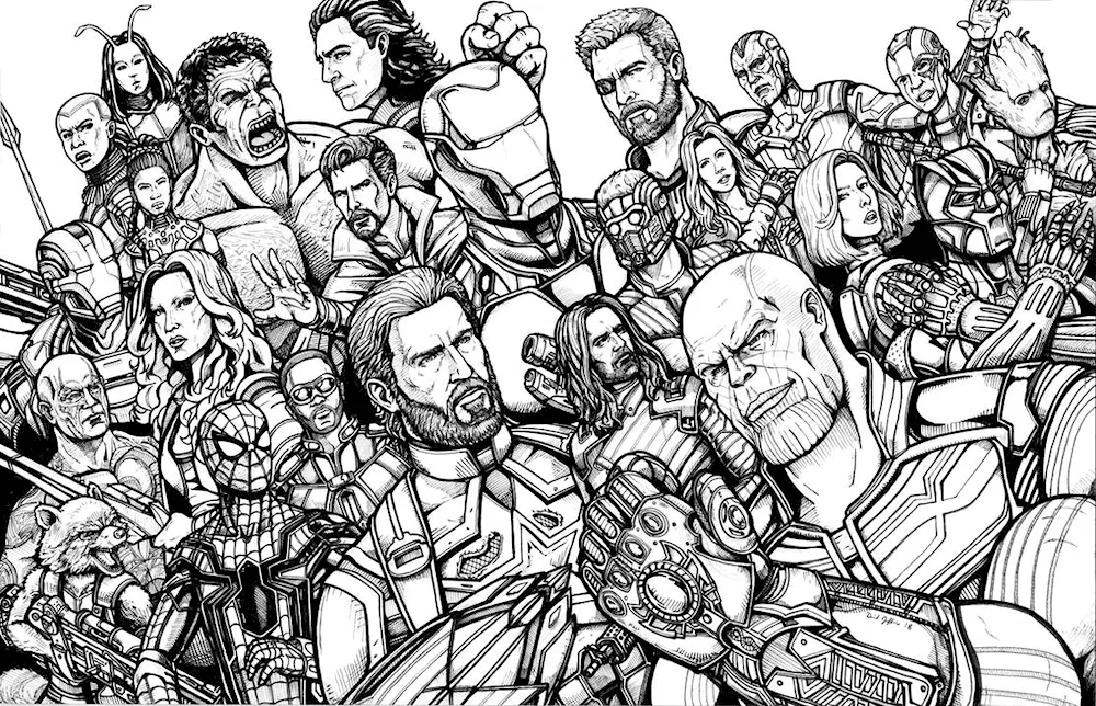 Colouring Marvel Avengers