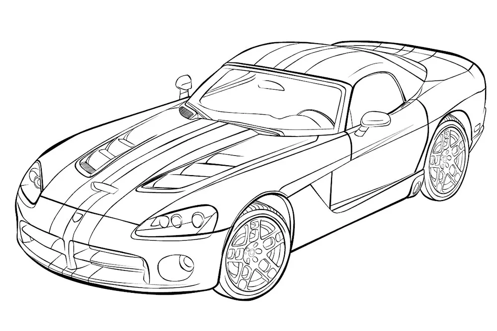 Colouring cars Dodge Viper