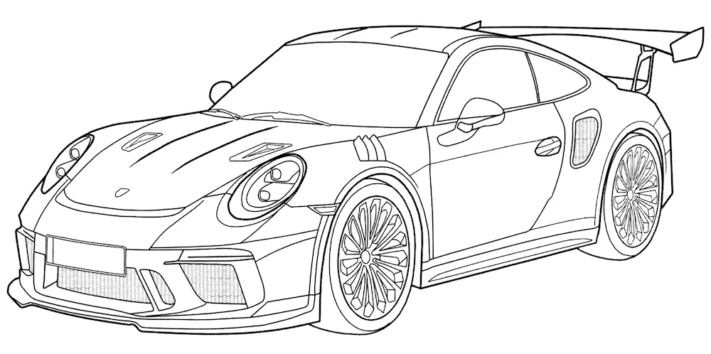 Colouring Porsche 911 gt3 RS