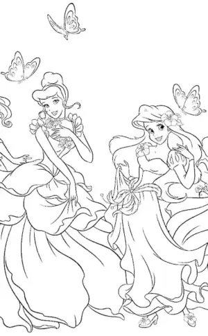 Disney princess colouring pages