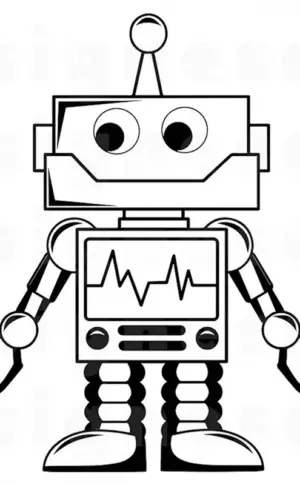Colouring pages. Robots
