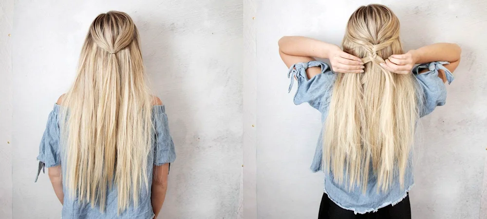 Sloppy mallow hairstyle