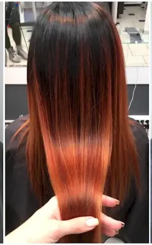 Stretch colour on hair