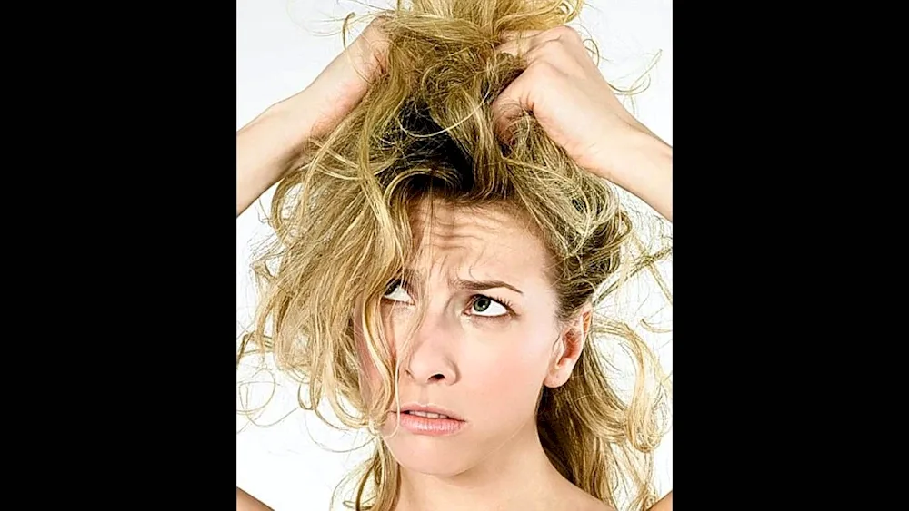 Distressed woman