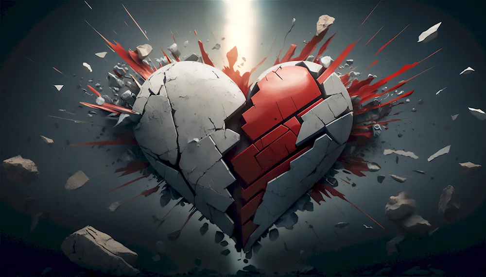 Black broken heart heart wallpaper