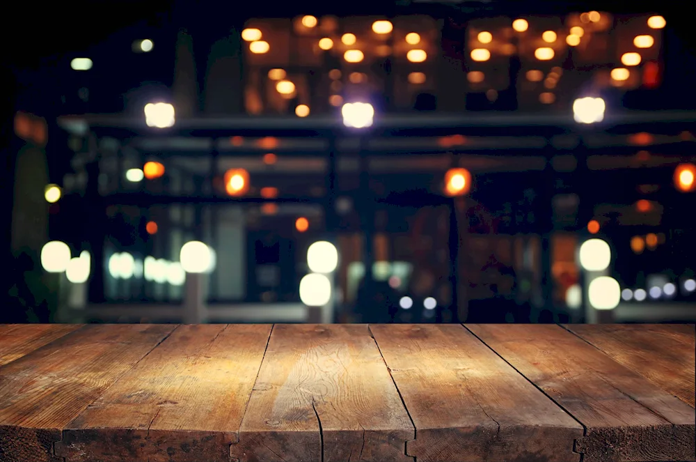 Wooden desk surface