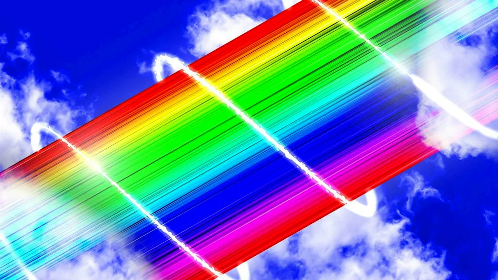 A rainbow in the sky
