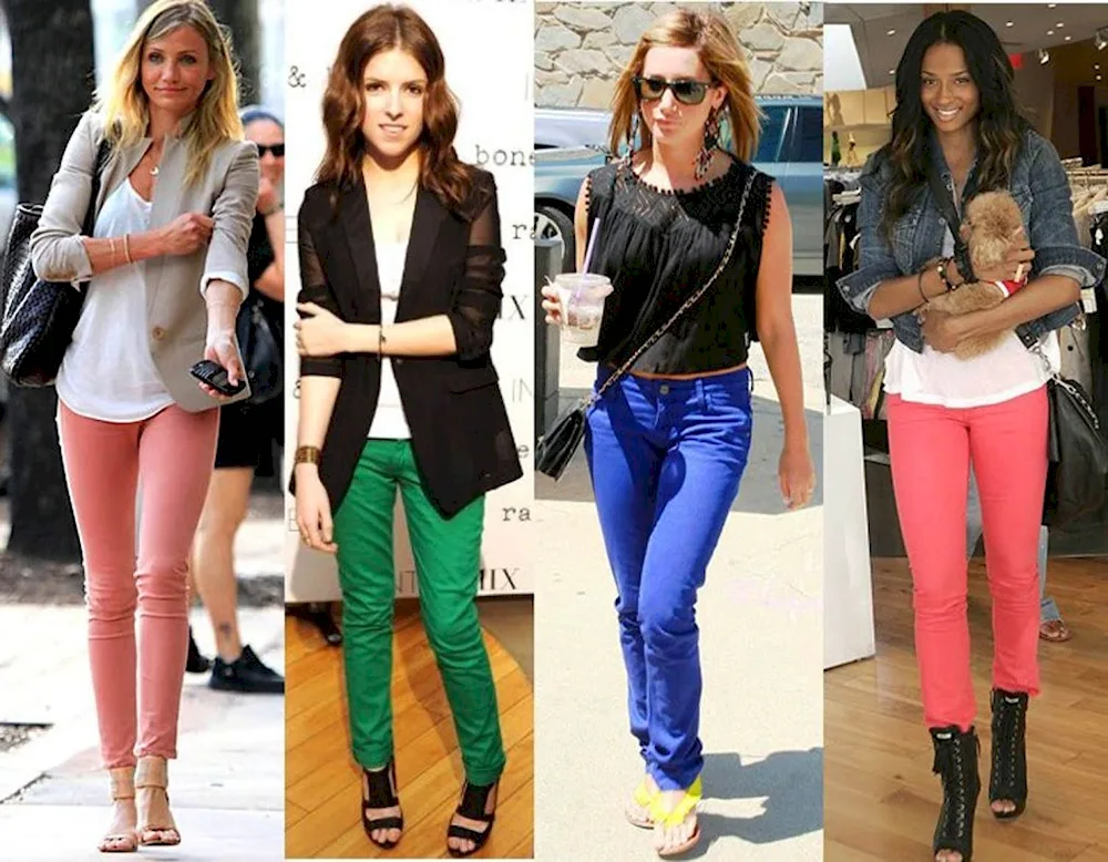 Coloured jeans for women