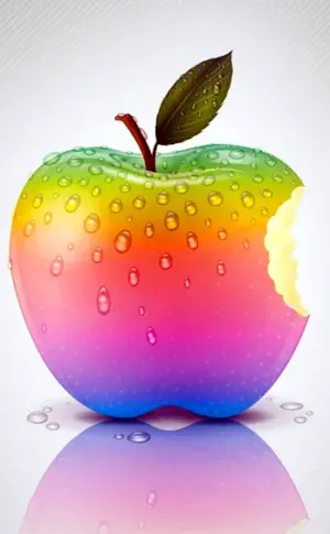 Multicoloured apples