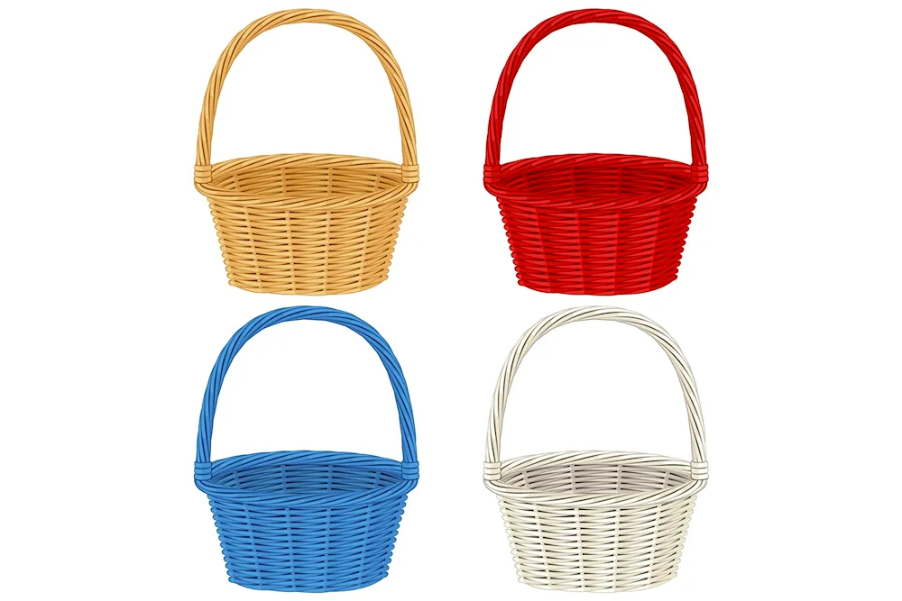 Multicoloured baskets for children