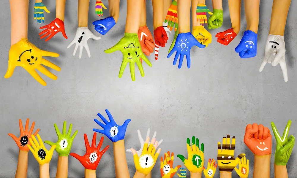 Child and adult hand