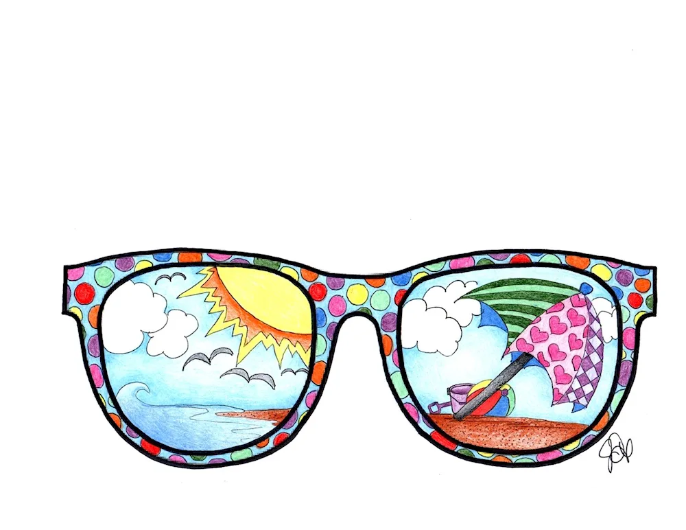 Coloured glasses glasses