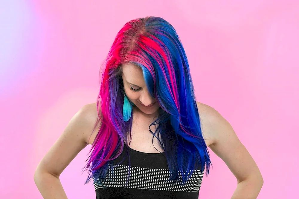 Dark hair colouring on long dark hair