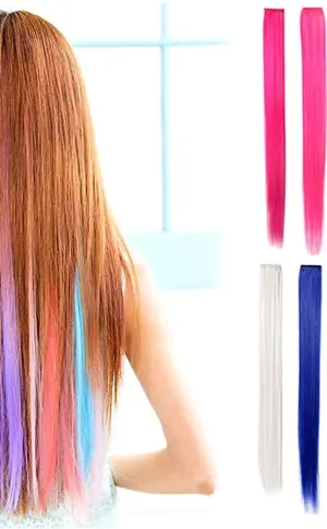 Multicoloured hair strands