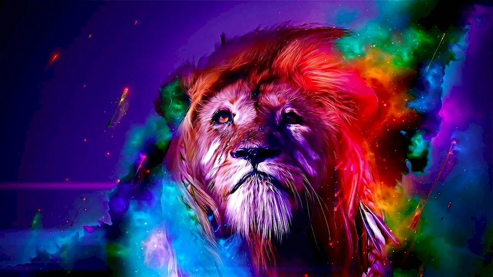 Colourful Lion