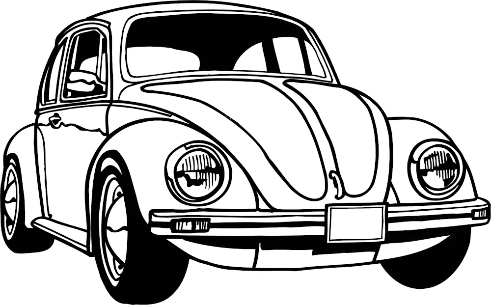 Colouring Volkswagen Beetle