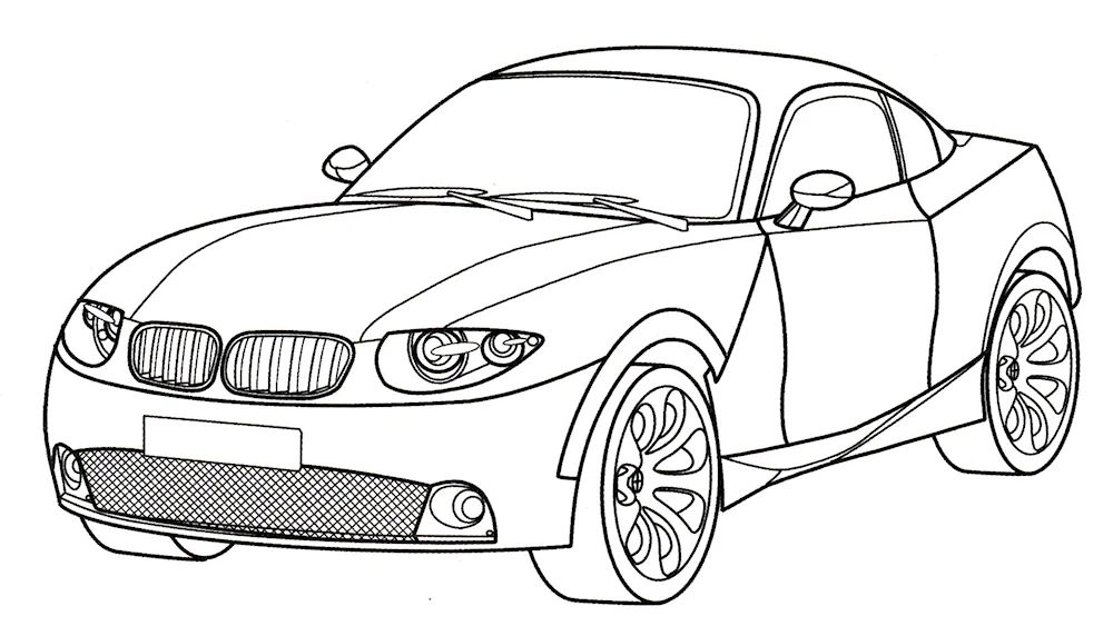 Colouring BMW car