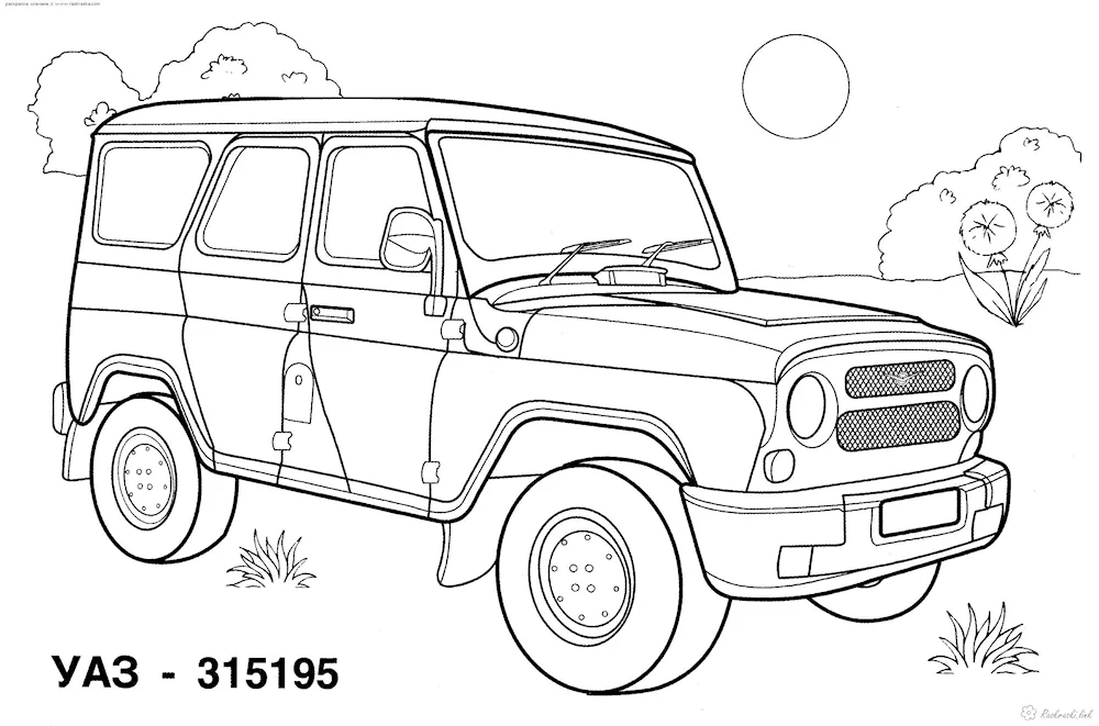 Colouring UAZ Patriot