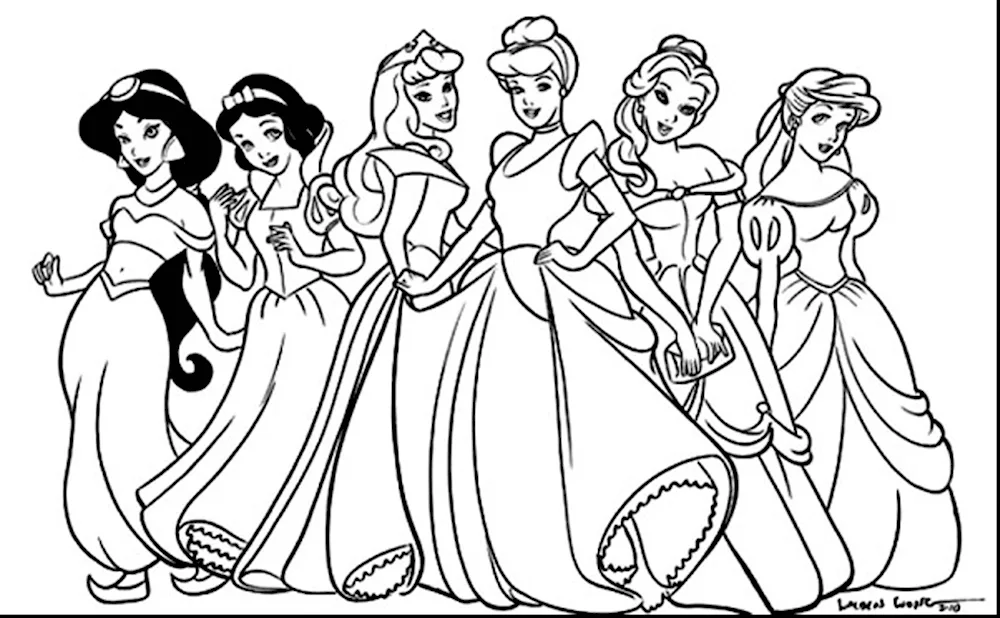 Princess. Colouring
