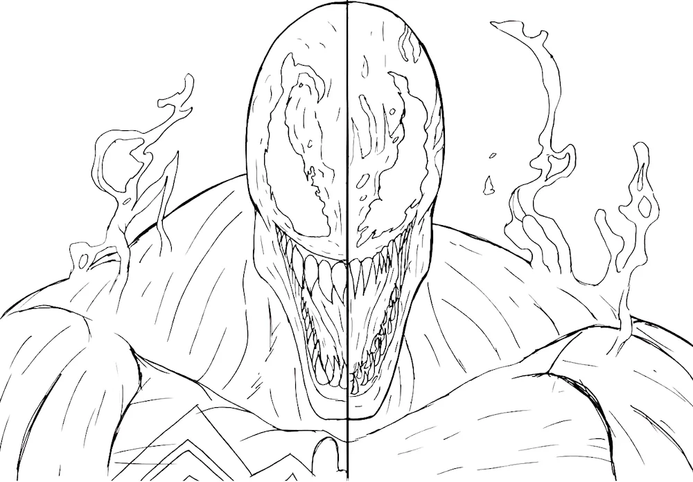 Carnage spider-man colouring