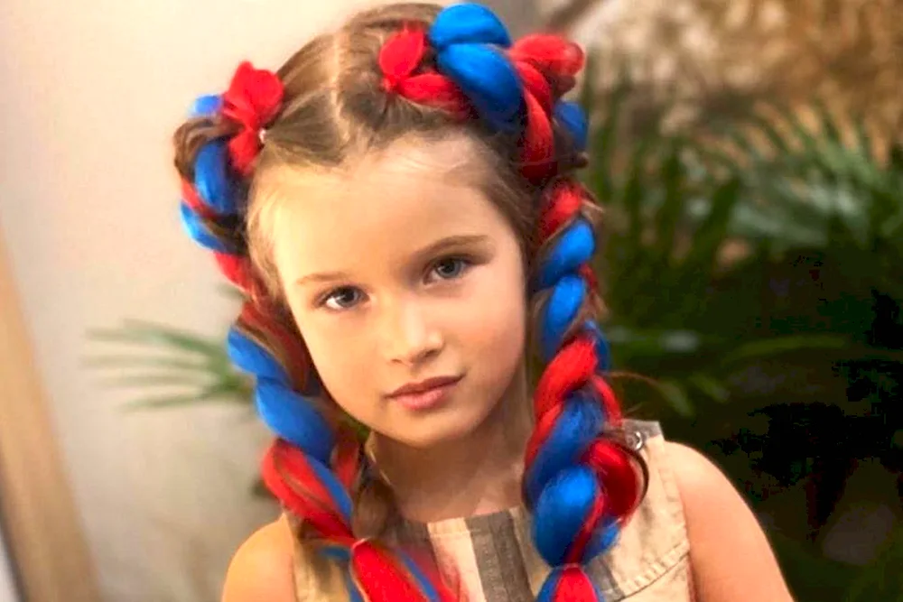 Baby blue braids