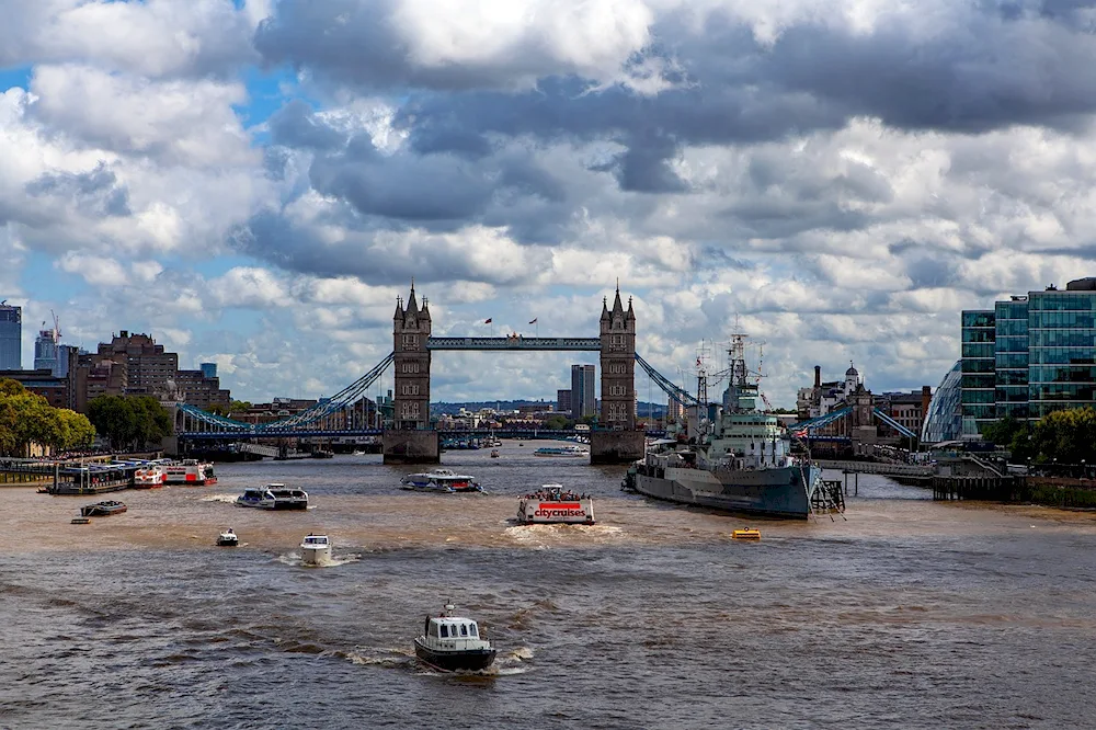 The Thames River in London