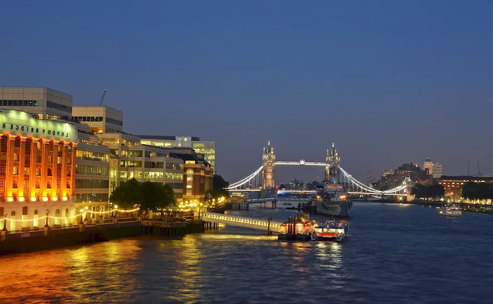 The Thames River in London