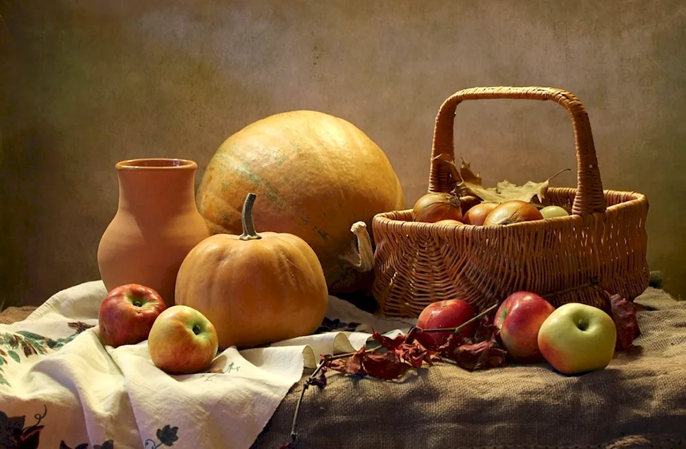 Rembrandt still life pumpkin
