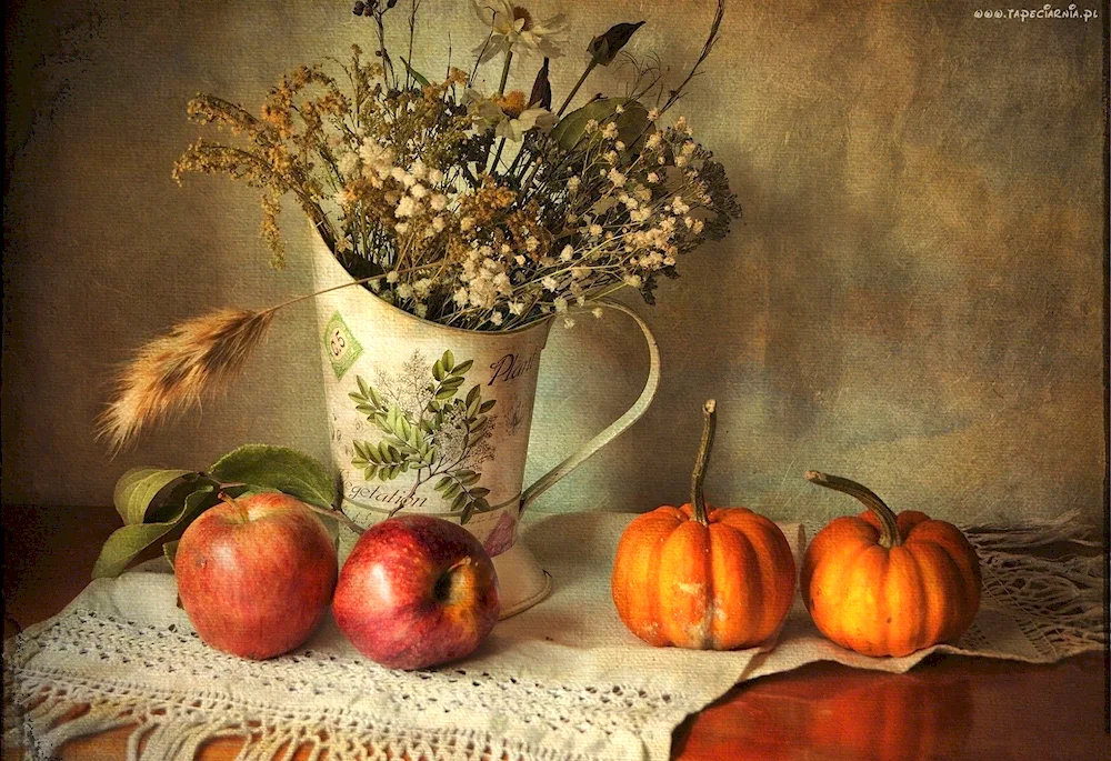 Pumpkin and physalis