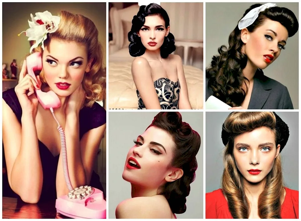 Retro hairstyles for long hair