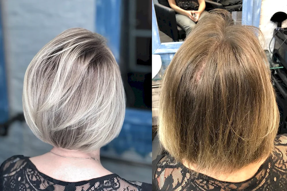 AIR-touch colouring on blonde hair
