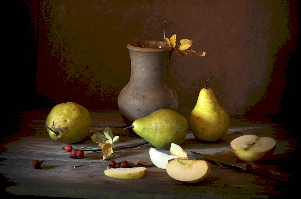 Revyakin Dmitry still life still life pitcher apples