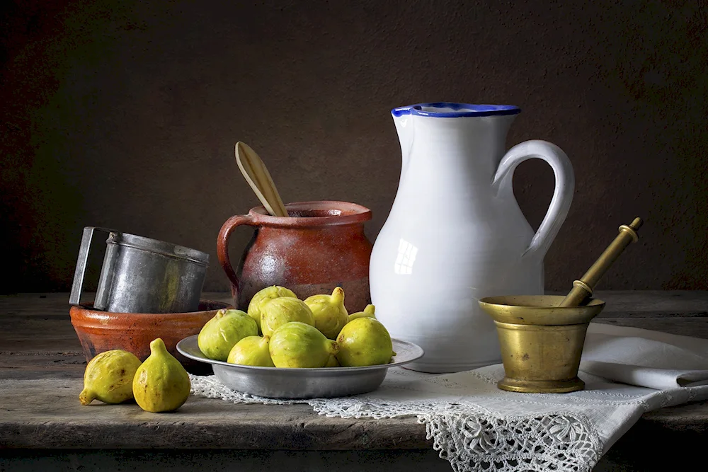 Revyakin Dmitry still life pitcher of apples