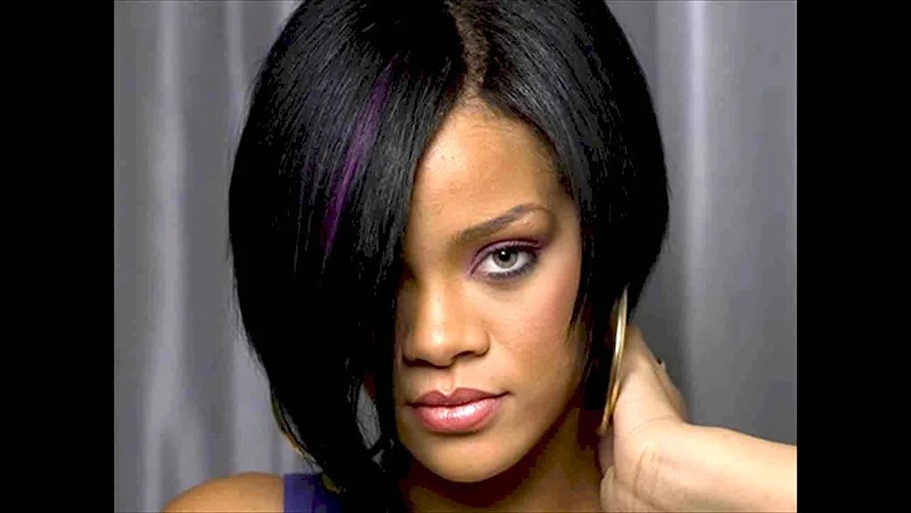 Rihanna asymmetrical bob