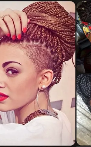 Rihanna with afro braids