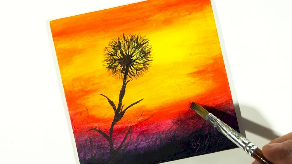 Paintings with acrylics