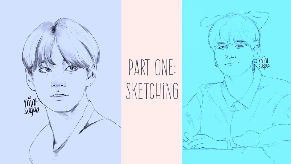 Drawings of BTS Chimin