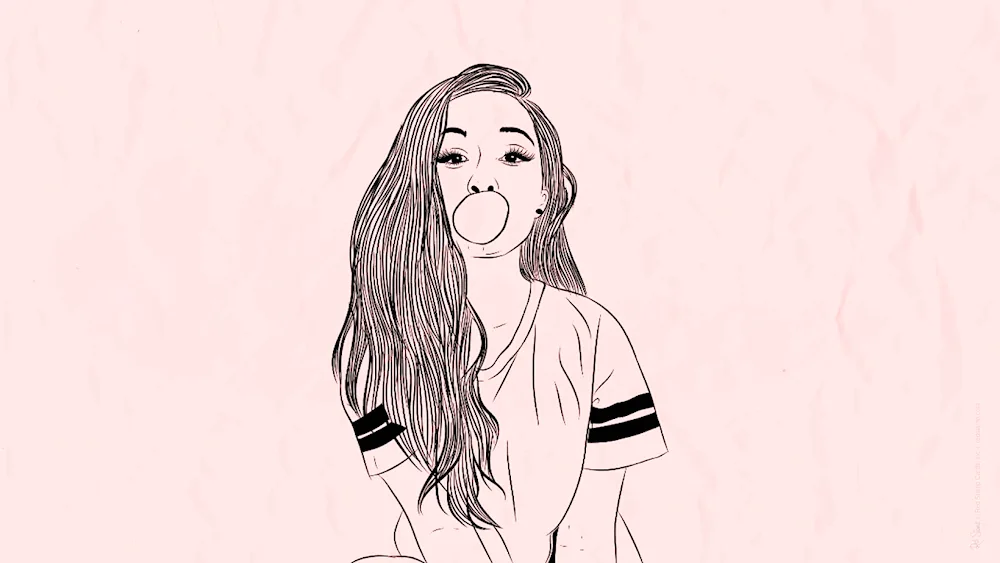 Girl's face drawing