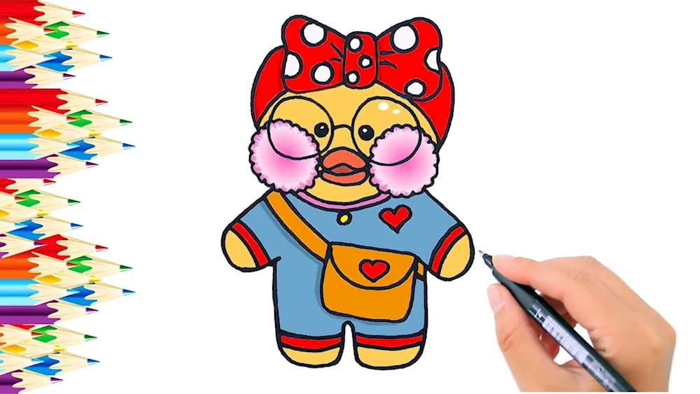 Lalafanfan duck drawing