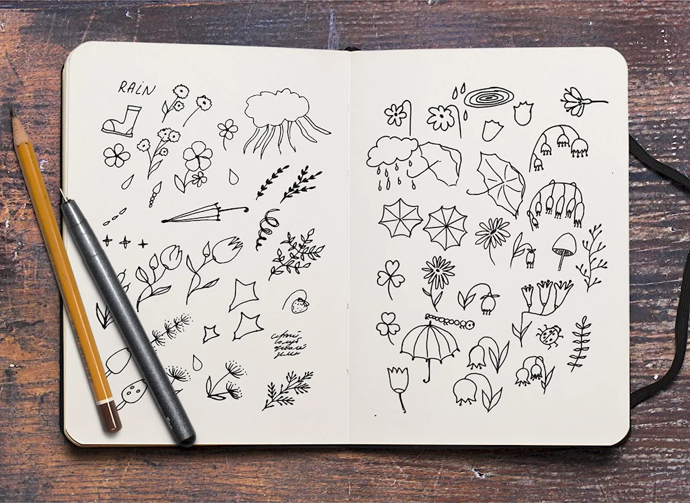 Sketchbook drawings simple