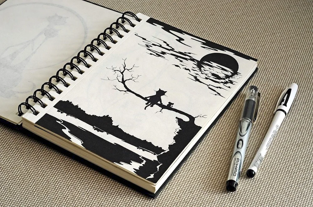 Drawings for sketchbook.