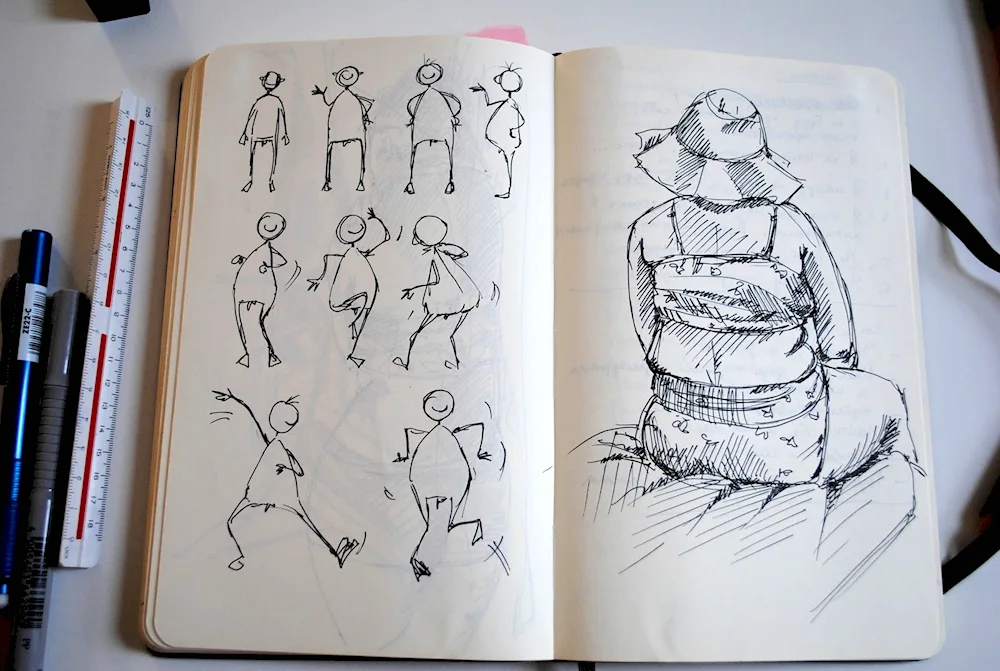 Small sketchbook drawings
