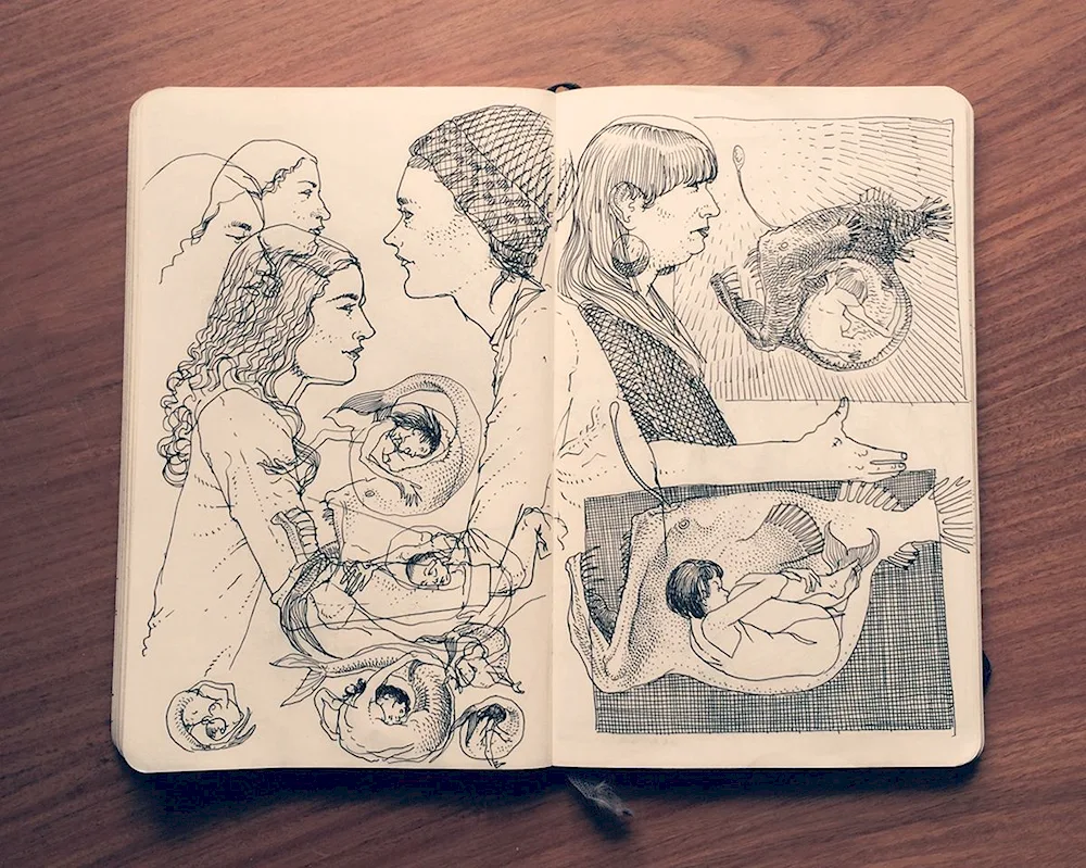 Sketchbook Spring Drawings