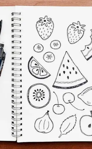 Simple sketchbook drawings