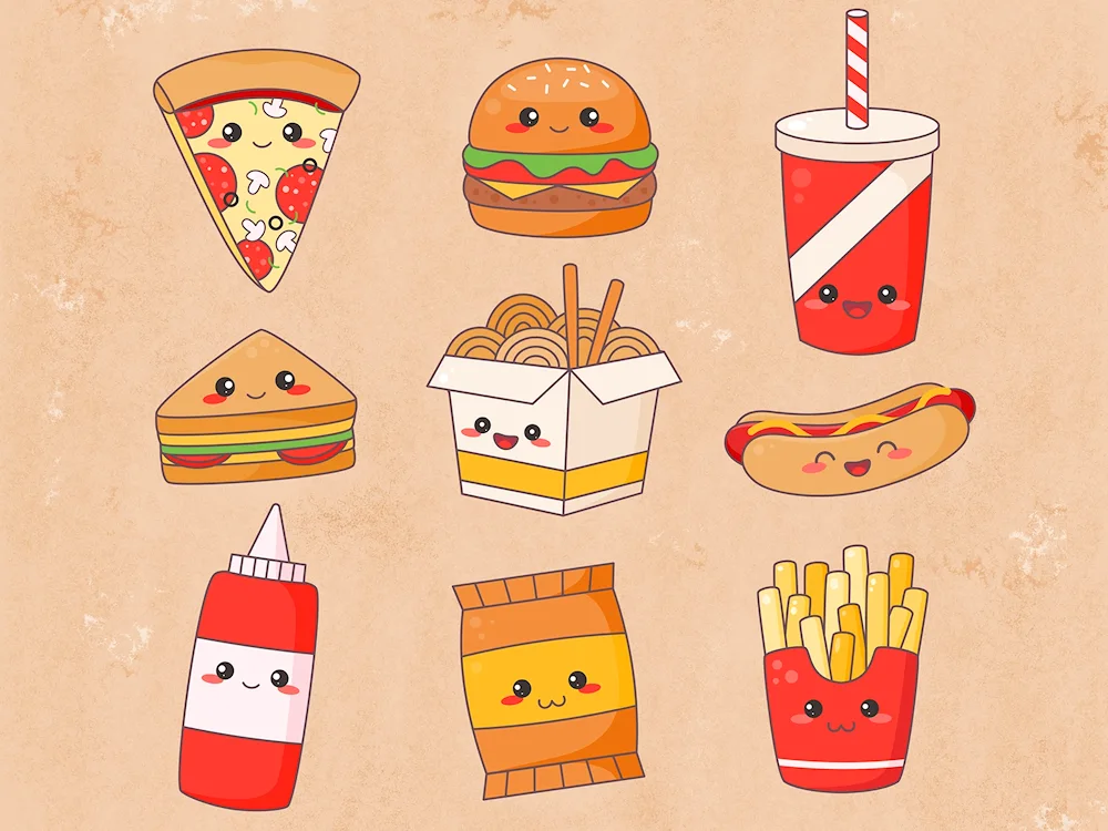 Pictures for drawing food