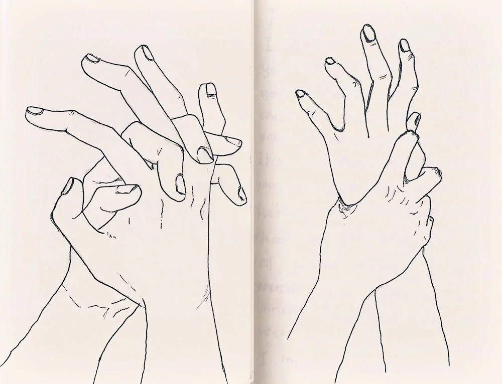 Sketches of hands