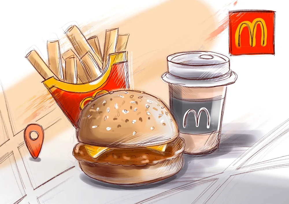 Pictures for drawing food