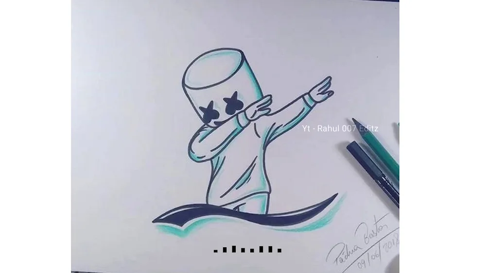 Felt pen drawings