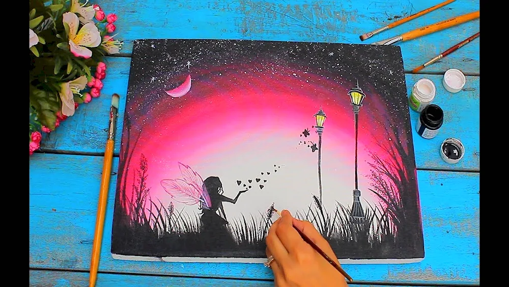 Gouache paintings