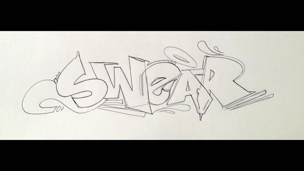 Graffiti pencil drawings